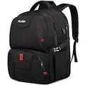 Mochila Hombre Grande 50L, para Ordenador Portatil 17 Pulgadas, Impermeable, Almuerzo para Trabajo con Puerto USB, Antirrobo del Negocio Diario Viaje Escolares - Negro