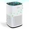 AIRTOK Purificateur d'air, CADR 210 m³/h, Couverture Max 793 ft2 | 360° Air Purifier, Purificateurs d'air capturer 99,97% De Fumée Pollen Poussière Jusqu'à 0,1 Micromètre | Sans ozone, veilleuse