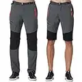 SOLOYEE Pantalones Trekking Hombre Montaña Pantalones Convertible Cortos,Impermeable Secado RáPido Transpirable Anti-ArañAzos Trabajo Pantalones Senderismo