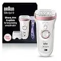 Braun Epilator Silk-épil 9 9-870, Facial Hair Removal for Women, Hair Removal Device, Wet & Dry, Women Shaver & Trimmer, Cordless, Rechargeable, with Venus Extra Smooth Razor