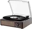 Vinyl Record Player Turntable with Built-in Bluetooth Receiver & 2 Stereo Speakers, 3 Speed 3 Size Portable Retro Record Player for Entertainment and Home Decoration