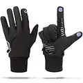 BESSIO Winter Warm Gloves, Touchscreen Gloves Windproof Water-Resistant Thermal Non-slip MTB Gloves (L)