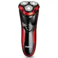 FARI Rasoio elettrico rotativo, Wet & Dry ricaricabile USB ricarica rasoio elettrico da barba per uomini, nero