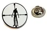 Zombie Hunter Scope Sight Sniper Hat Jacket Tie Tack Lapel Pin