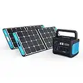 Geneverse 1002Wh (1x2) Solar Generator Bundle: 1X HomePower ONE Portable Power Station (3X 1000W AC Outlets) + 2X 100W Solar Panels. Quiet, Indoor-Safe Backup Battery Power Generator For Home Devices