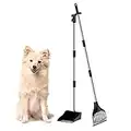 Lifewit Plastic Dog Pooper Scooper for Medium/Small Dogs, Adjustable Stainless Metal Pole Long Handle Poop Scoop Set with Rake and Tray for Lawns, Yard, Grass