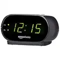 Amazon Basics Small Digital Alarm Clock with Nightlight and Battery Backup, LED Display