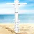 CLISPEED Beach Umbrella Sand Anchor, Heavy Duty Outdoor Umbrella Stand Holder with 5-Tier Screws One Size Fits All Sand Umbrella Anchor for Strong Winds