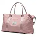 HYC00 Travel Duffel Bag, Sports Tote Gym Bag, Shoulder Weekender Overnight Bag for Women,Pink