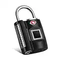 TSA Approved Fingerprint Padlock, IP65 Waterproof Digital Lock, Travel Lock for House Door, Suitcase,Backpack, School, Gym, Bike,Office, Luggage, Keyless