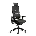 Steelcase Please Ergonomischer, höhenverstellbarer Bürodrehstuhl verstellbare Lordosenstütze, verstellbare Armlehnen, komfortable Polsterung, Stoffbezug (Farbe Onyx), verstellbare Kopfstütze