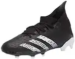 adidas Firm Ground Predator Freak .3 Soccer Shoe (boys) Black/White/Black 5 Big Kid