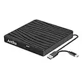 Externes DVD Laufwerk USB 3.0 Type-C Tragbar CD DVD Brenner Optical Drive DVD Laufwerk DVD/CD +/-RW Externes CD Laufwerk für Laptop Desktop mit Win7/Win8/Win10/MacPro/Macbook/OS/XP