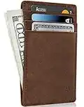 Slim Minimalist Wallets For Men & Women - Leather Front Pocket Thin Mens Wallet RFID Credit Card Holder Gifts For Men