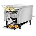 Conveyor Commercial Toaster, Electric Stainless Steel Toaster 300 PCS/H 2.2KW Countertop Toaster Heavy Duty 100% 304 Foodgrade Silver Bread Toaster for Home Restaurants Bakery Use