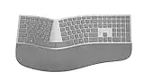 Microsoft – Surface Ergonomic Keyboard – Clavier sans fil Bluetooth ergonomique compatible Windows et macOS (Clavier AZERTY français) – Gris (3RA-00004)