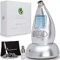 Microderm GLO Diamond Microdermabrasion Machine and Suction Tool - Clinical Micro Dermabrasion Kit for Anti Aging, Advanced Home Facial Treatment System, Blackhead Remover & Exfoliator For Acne Scars
