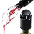 Maxymilo Dekanter Rotwein mit Weinflaschenverschluss, Weinverschluss Vakuum mit Wein Dekanter, Weinpumpe Weinausgiesser, Wein Zubehör, Küchen Gadgets