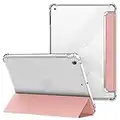 VAGHVEO Coque pour iPad Mini 1/2/3 7,9 Pouces, Étui Arrière Souple et Transparent en TPU, Housse de Protection Antichoc, Smart Shell avec Veille/Réveil Automatique pour Apple iPad Mini 1 2 3, Or Rose