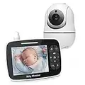 Danolt Babyphone mit Kamera Babyfon 720P Baby Video Monitor 3.5 Zoll Nachtsicht Schlaflieder Zwei Wege Talkback Temperatur Schwenk Neige