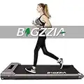 Bigzzia Tapis Roulant Elettrico Pieghevole,walking pad,sotto scrivania tapis roulant portatile per camminare, corsa, piatto e sottile, con telecomando e display LCD, per casa, ufficio (grigio)