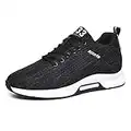 Men's Elevator Shoes 6cm Taller Invisible Height Lifting Shoes Casual Sporty Sneakers Black 42