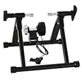 HOMCOM Rollentrainer Indoor Fahrrad Heimtrainer Fahrradtrainer klappbar Magnetbremse 26"-29" Metall PP Schwarz 68 x 62,5 x 49 cm