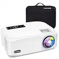 TOPVISION Heimkino Beamer, 9500 Lumen Video Beamer mit 150,000 Studen Verlängert, Native 1080P LCD Beamer Full HD, 4K 350" Heim/Berufsprojektor für Smartphone/ PC/TV-Box/PS4/PPT