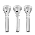 Missmore Trompete Mundstück 3C 5C 7C Größe Instrument Zubehör-3 Pack Silber