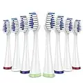 Replacement Toothbrush Heads for Waterpik Complete Care 5.0/9.0 (CC-01/WP-861), STRB-8WW, (8-Pack, White)