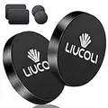 LIUCOLI Handyhalterung Auto Magnet, Kfz Magnet Handyhalter 2 Stück Magnetische Handyhalterung fürs Auto mit Metallplatte Kompatibel mit iPhone/Pro Max Samsung Galaxy/Note Huawei Usw.