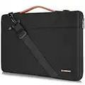 NIDOO 17 Zoll Laptoptasche Umhängetasche Tasche Hülle für 17.3" Legion 5 Gen 6/17.3" Chromebook 317/17" G7 17, Wasserdicht Laptop Sleeve Aktentaschen Schultertaschen Notebook Tragetasche, Schwarz