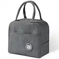 Glacière Souple Isotherme (Gris) - Sac Isotherme Repas Femme - Sac Isotherme Repas – Intérieur étanche en Feuille d'Aluminium – Sac Isotherme Repas Enfant École Bureau Pique-Nique