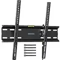 BONTEC Supporto da Parete per TV Inclinabile da 23-60 Pollici a LED, LCD, Plasma e Curvi, Ultra Sottile Supporto TV Fino a 45 kg, Max. VESA 400x400mm, Staffa da Parete per TV Muro con Fascette per Cav