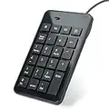 Podazz Wired Numeric Keypad, Ultra Slim Number Pad with 23 Keys for iMac/Mac Pro/MacBook Pro/MacBook Air/Laptop/Desktop PC