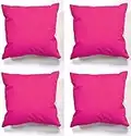 Beautiful Beanbags Set of 4 Garden Cushions Outdoor Cushions Water Resistant Cushion set Complete with cushion inserts Scatter cushions for indoors or outdoors use ready Filled (Pink)