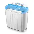 Double Barrel Portable Mini Washing Machine and Spin Dryer ideal for Dorms, Apartments, RVs, Camping - Blue