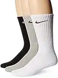 Nike - Paire de chaussettes - lot de 3 - Mixte adulte - Gris/ Noir/ Blanc - L/ 42-46