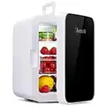 AstroAI Mini refrigerador 10 litros/6 latas portátil AC/DC sistema termoeléctrico enfriador y calentador para coches, hogares, oficinas y dormitorios