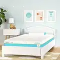 MLILY JAMA Twin Mattress for Kids, 7 Inch Memory Foam Bunk Bed Mattress with Mattress Protector in a Box Made in USA CertiPUR-US Certified, Medium Firm Trundle Mattress, 38”x75”x7”, Blue
