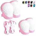 Knee Pads for Kids Knee Pads and Elbow Pads Toddler Protective Gear Set Kids Elbow Pads and Knee Pads for Girls Boys with Wrist Guards 3 in 1 for Skating Cycling Bike Rollerblading Scooter [Upgraded]