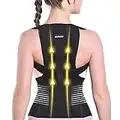 SICHEER Posture Corrector for Women and Men Back Brace Straightener Shoulder Upright Support Trainer for Body Correction and Neck Pain Relief, Medium(waist 34-38 inch)