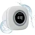 MEDION P66096 Radio para la Ducha con Bluetooth (Radio para el baño, Radio FM, Ventosa, Pantalla LED, impermeabilidad IPX6, batería Recargable integrada) Blanco