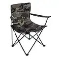 Camping Chair, Folding Camping Chairs for Adults with Armrests and Cup Holder, Fishing Chairs with Carrying Bag, Lightweight Portable for Beach, Perfect for Caravan trips, BBQs, Picnic, Travelling