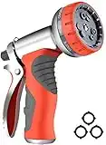 HmiL-U Garden Hose Nozzle Heavy Duty Metal Spray Gun 9 Adjustable Watering Patterns for Watering Plants Washing Cars and Showering Pets Leak Free Guarantee