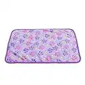 JS One Couverture polaire pour animal de compagnie pour chiot, chien et chat empreinte de patte Lavable en machine Doux et confortable au toucher Tissu chaud Léger et durable (M) 76 x 52 cm (Violet)