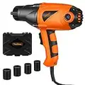 VonHaus Impact Wrench 450Nm Torque Electric Nut Removal Tool with 1/2" Square Drive Hog Ring Anvil and Hard Case