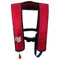 Eyson Inflatable Life Jacket Inflatable Life Vest for Adult Classic Manual (7091 Red)