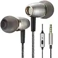 Betron AX3 in Ear Headphones Wired Earphones with Microphone Mic Noise Isolating Earbuds Extra Bass Carry Case 3.5mm Jack S/M/L Ear Bud Tips