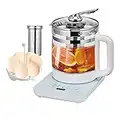 Jaroky Electric Kettle with Tea Infuser, 1.5L Electric Glass Kettle with 18 Smart Menu, electric kettle temperature control electric tea kettle tea maker with Auto Shut-Off & Boil-Dry Protection.